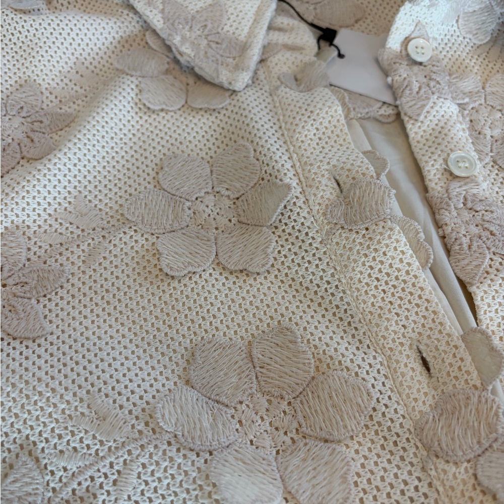 Current Air Cream Floral Lace Blouse - Picture 6 of 9